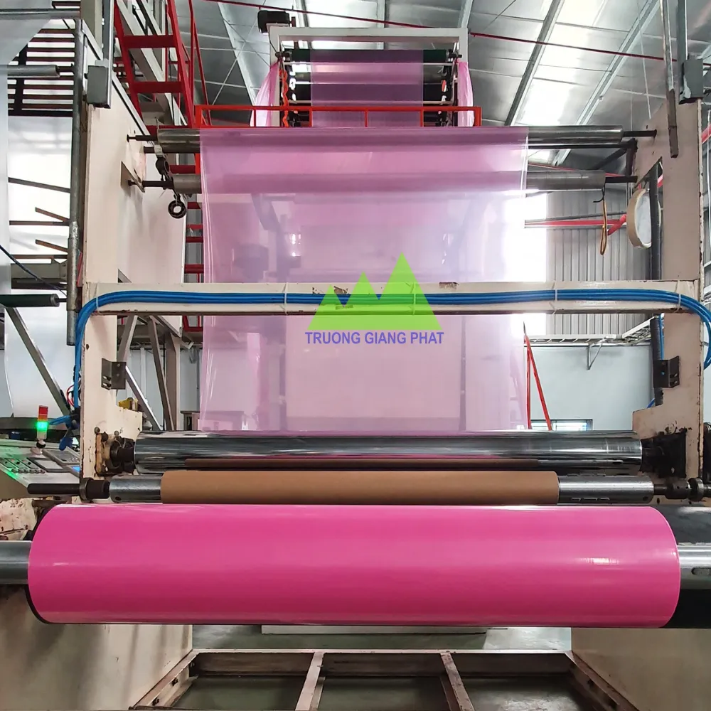Màng nilon khổ lớn màu hồng