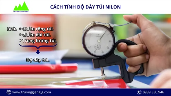 Cách tính độ dày túi nilon, biết chiều dài chiều rộng và trọng lượng của túi