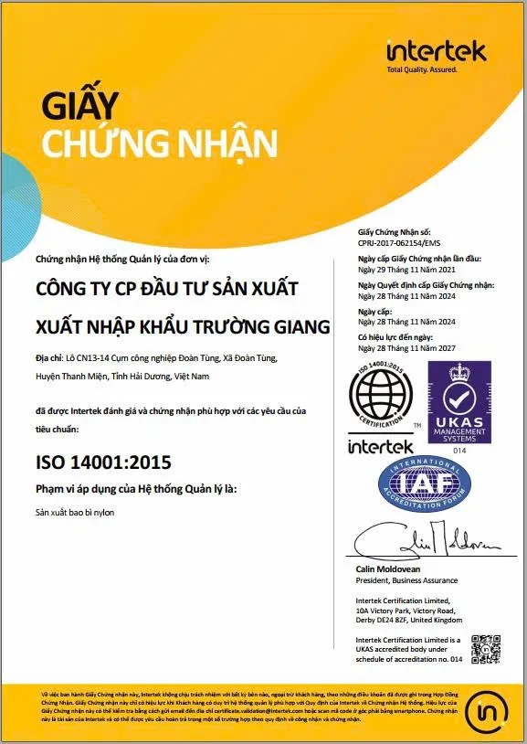 Chứng nhận